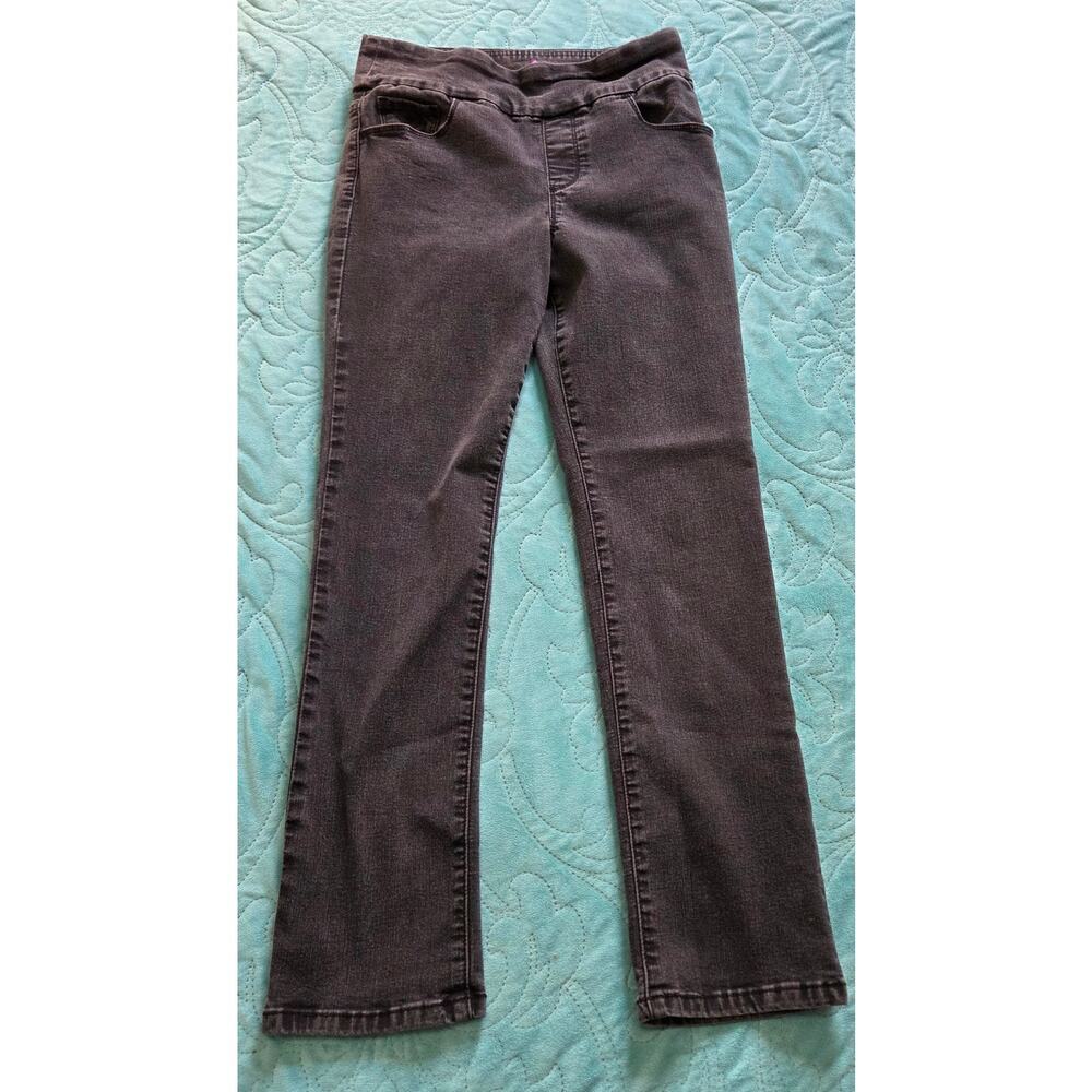 Gloria Vandebilt Faded Black Amanda Pull On Jeans Woman's Size 10P
